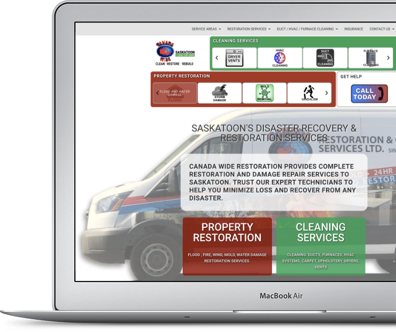 Clean Simple Website Design on Vancouver Island